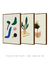 Conjunto de quadros decorativos abstratos e modernos