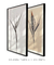 Conjunto quadros decorativos para sala - Ave-do-paraíso-flor (Sépia) na internet