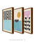 Kit com 3 Quadros Decorativos Abstratos – Arte Colorida para Quarto Moderno - comprar online