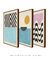Kit com 3 Quadros Decorativos Abstratos – Arte Colorida para Quarto Moderno - comprar online