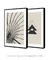 Quadro decorativo linhas triangular e guarda chuva - loja online