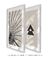 Quadro decorativo linhas triangular e guarda chuva