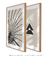 Quadro decorativo linhas triangular e guarda chuva
