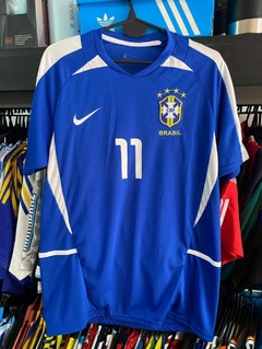 Camiseta Retro de Brasil 2002 Azul