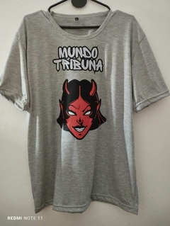 Remera Gris Cara de Diablo