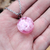Collar Cielo Rosa con Nubes encapsuladas - Brilla en la Oscuridad - Acero Quirúrgico - tienda online