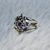 Imagen de Anillo en Plata 925 Nudo de Bruja Fase Lunar con Turmalina, Obsidiana y Zirconia