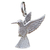 Dije Mini Colibrí en Plata 925 Natural o Esmaltado