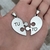 Dije Corazón Rompecabezas combinable Tu y Yo o Grabado Personalizado en internet