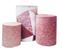 Locação de Trio de Cilindros com Capas - Rose Gold