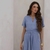 Conjunto Blusa e saia ML decote v