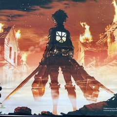 Attack on Titan Eren vs Titan Scroll Pendon Tela 87cm