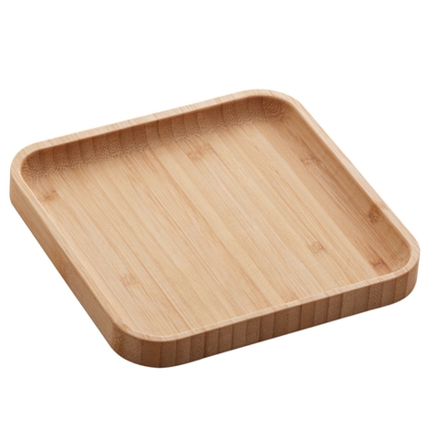 BANDEJA/PRATO DE BAMBU SQUARE 18cm