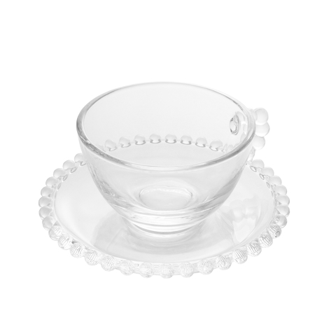 CJ 2 XICARAS CHA CRISTAL C/PIRES PEARL 180ml