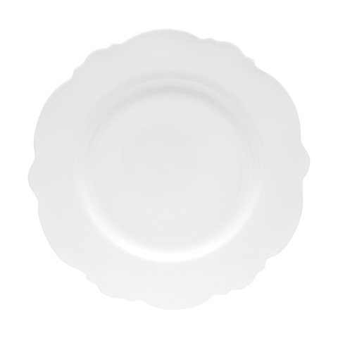 CJ 2 PRATOS RASOS PORCELANA MALDIVAS BRANCO 28cm