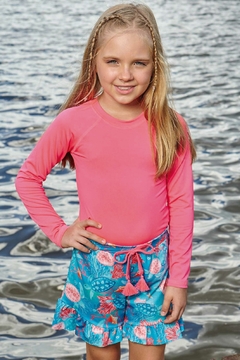 Blusa menina praia com proteção UV 50+ - Zig Zag Kids