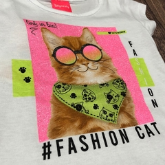 Blusa infantil Gatinho com Glitter - comprar online