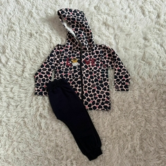 Calça e casaco de moletom com capuz e felpo - Elian - loja online