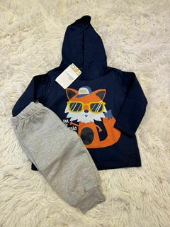 Conjunto casaco e calça de moletom com felpo Malwee Kids