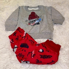 Conjunto casaco e calça de moletom com felpo Elian - comprar online