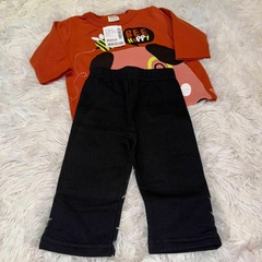 Conjunto casaco e calça de moletom com felpo - Elian na internet