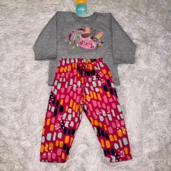 Conjunto casaco e calça de moletom com felpo Elian na internet