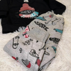 Conjunto de casaco e calça de moletom com felpo - Elian - Zig Zag Kids