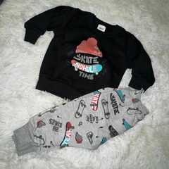 Conjunto de casaco e calça de moletom com felpo - Elian - comprar online