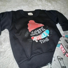 Conjunto de casaco e calça de moletom com felpo - Elian na internet
