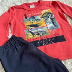 Conjunto blusa manga longa e calça de moletom com felpo Elian - Zig Zag Kids