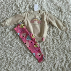 Calça legging e casaco de moletom arco-íris - Elian