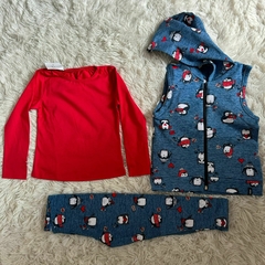 Conjunto colete, blusa manga longa e calça legging Pinguin - Elian - comprar online