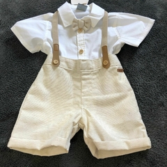 Conjunto body camisa social + bermuda + suspensório na internet