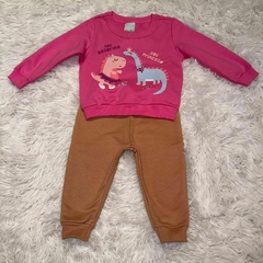 Conjunto casaco e calça de moletom com felpo Malwee Kids - comprar online