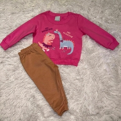 Conjunto casaco e calça de moletom com felpo Malwee Kids