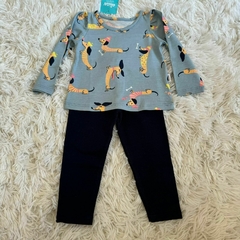 Blusa manga longa com estampa cachorrinhos - Zig Zag Kids
