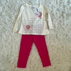 Blusa manga longa com estampa frontal - balão com glitter - comprar online