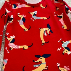 Blusa manga longa com estampa cachorrinhos - loja online