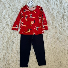 Imagem do Blusa manga longa com estampa cachorrinhos