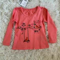 Blusa manga longa com estampa frontal - comprar online