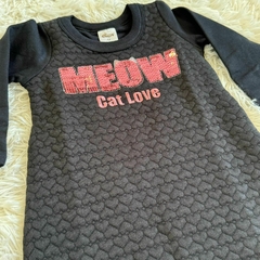 Vestido manga longa em moletom flanelado - Zig Zag Kids