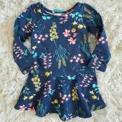 Vestido manga longa flanelado