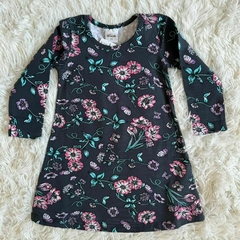 Vestido manga longa com estampa floral - loja online