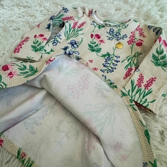 Vestido manga longa flanelado - loja online