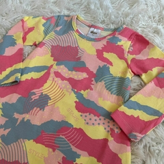 Vestido manga longa com estampa rotativa - Zig Zag Kids