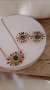 Conjunto de colar e brincos Olho Grego com zircônias