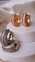 Argola Click Cravejada de Zircônias e Micro Zircônias