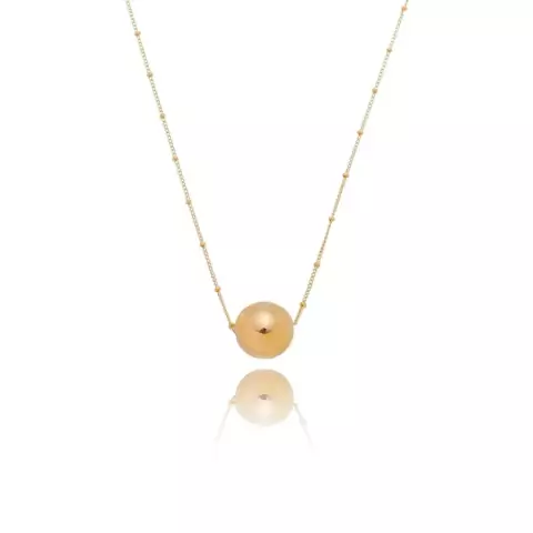 Colar Longo Esfera e Canutilho