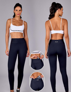 Legging AG com bolsos - Preta - Pollyfit