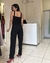 Calça Reta Alfaiataria Preta - comprar online